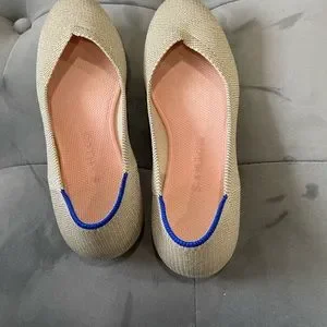 Rothy's Shoes Rothys Rounded Toe The Flat Light Gold Metallic